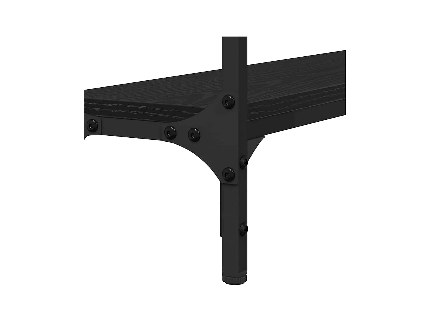 Table console avec étagère Chêne noir 100 x 22.5 x 75 cm