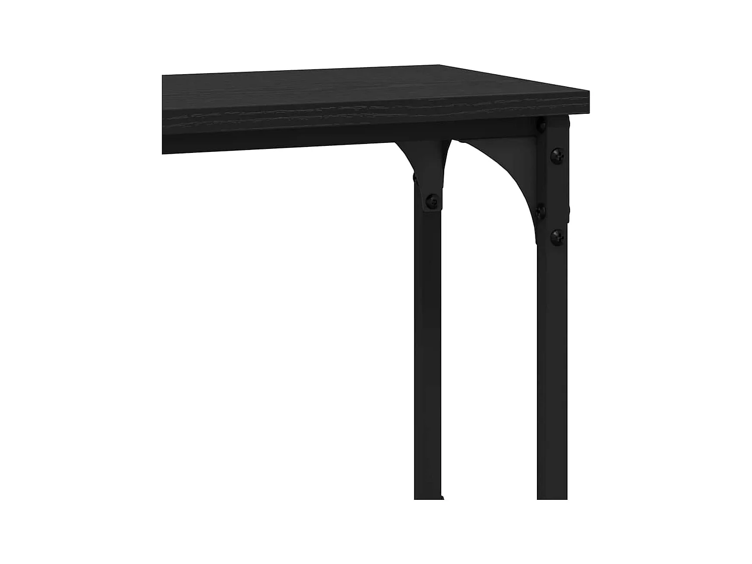 Table console avec étagère Chêne noir 100 x 22.5 x 75 cm