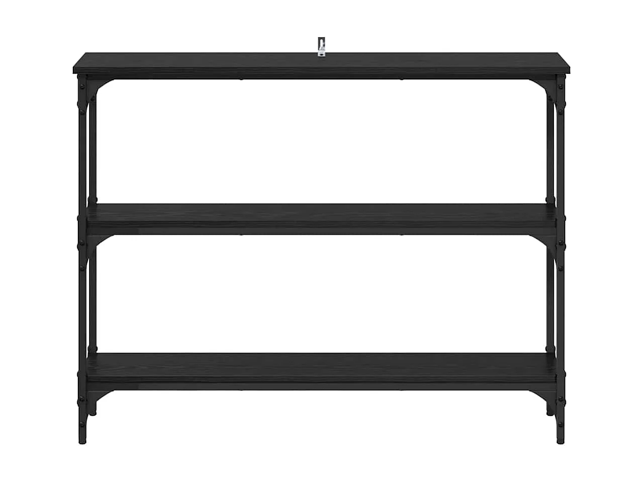 Table console avec étagère Chêne noir 100 x 22.5 x 75 cm