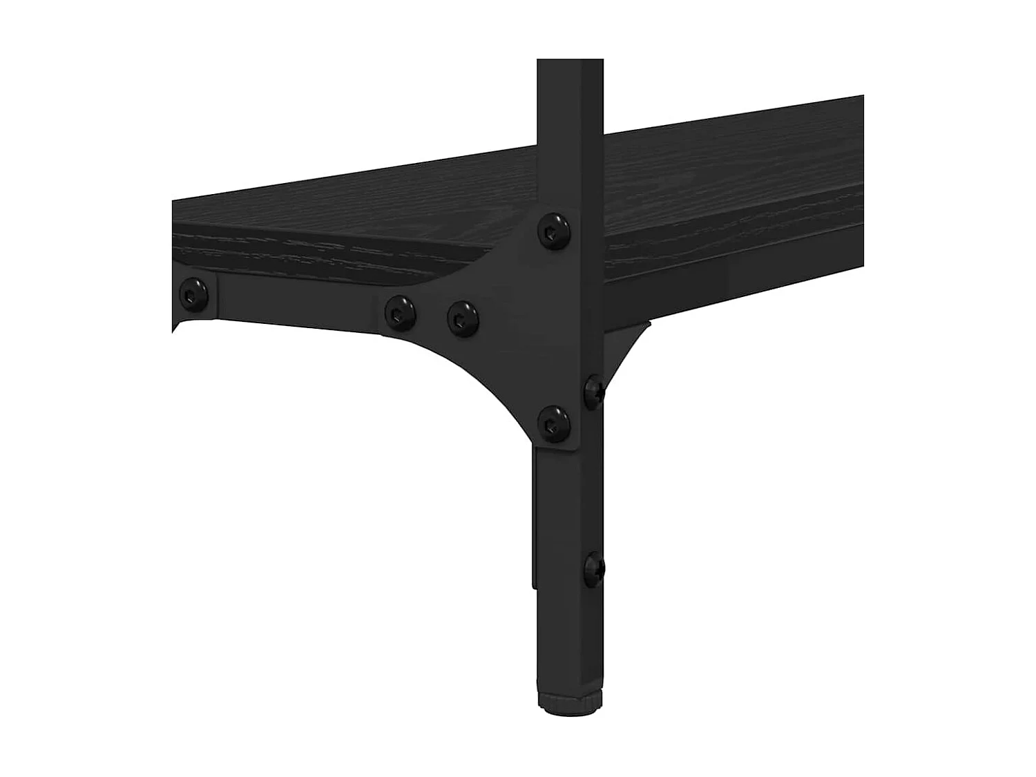 Table console avec étagère Chêne noir 100 x 22.5 x 75 cm