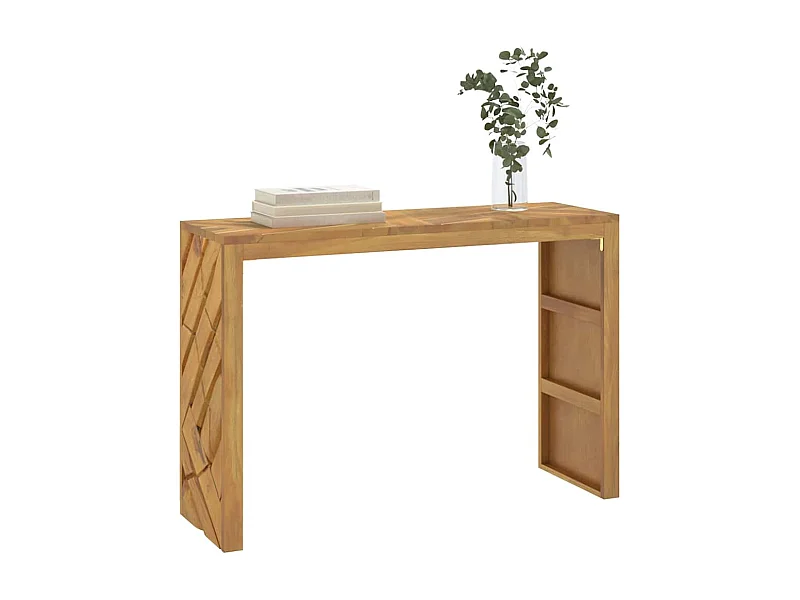 Mesa consola madera maciza de teca 110x35x75 cm