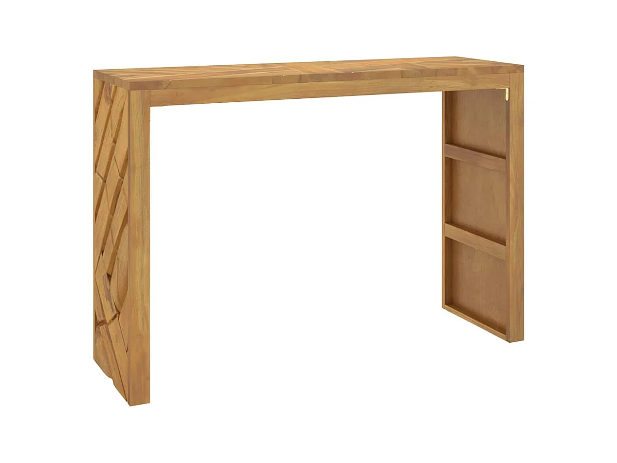 Mesa consola madera maciza de teca 110x35x75 cm