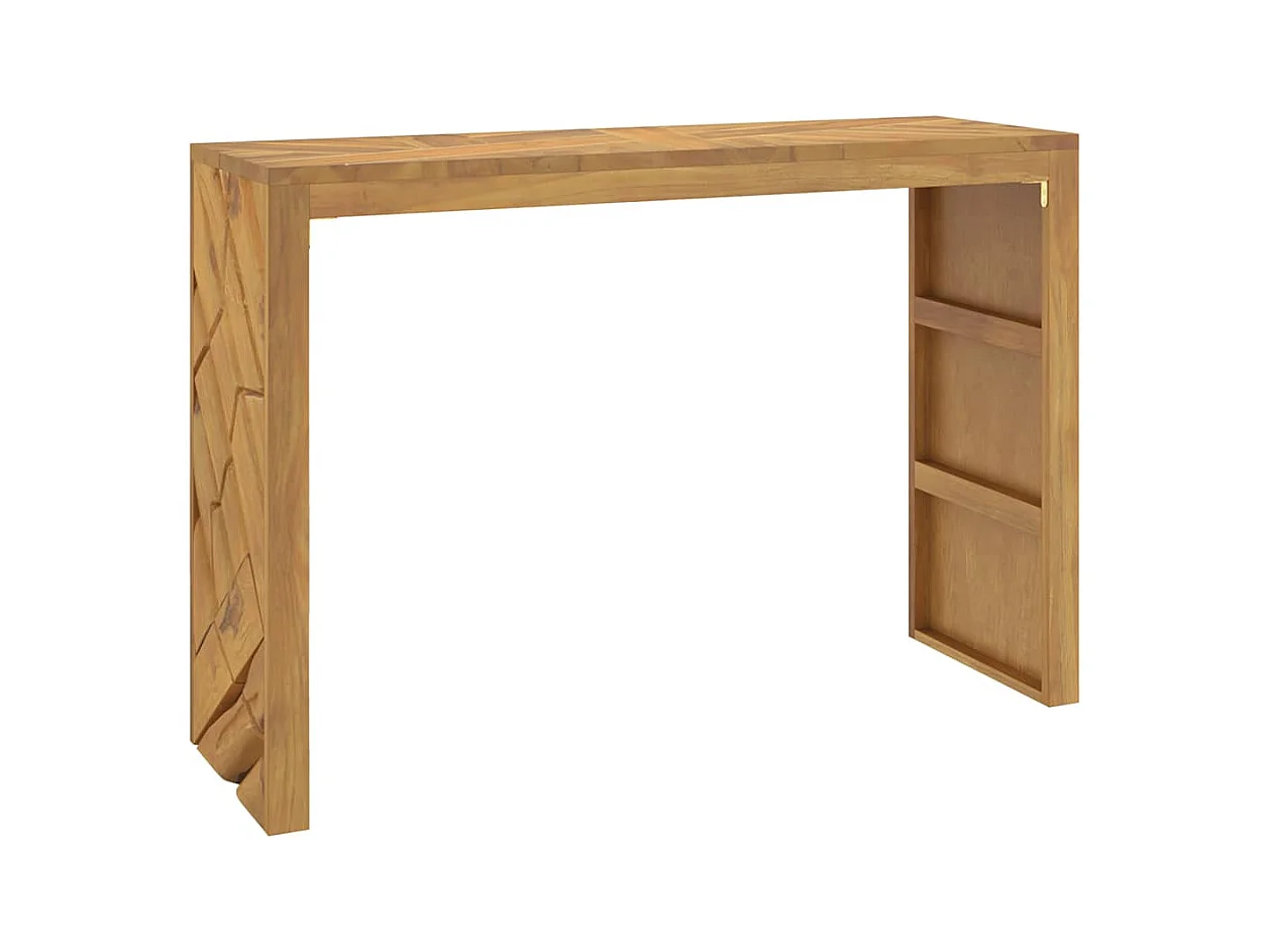 Mesa consola madera maciza de teca 110x35x75 cm