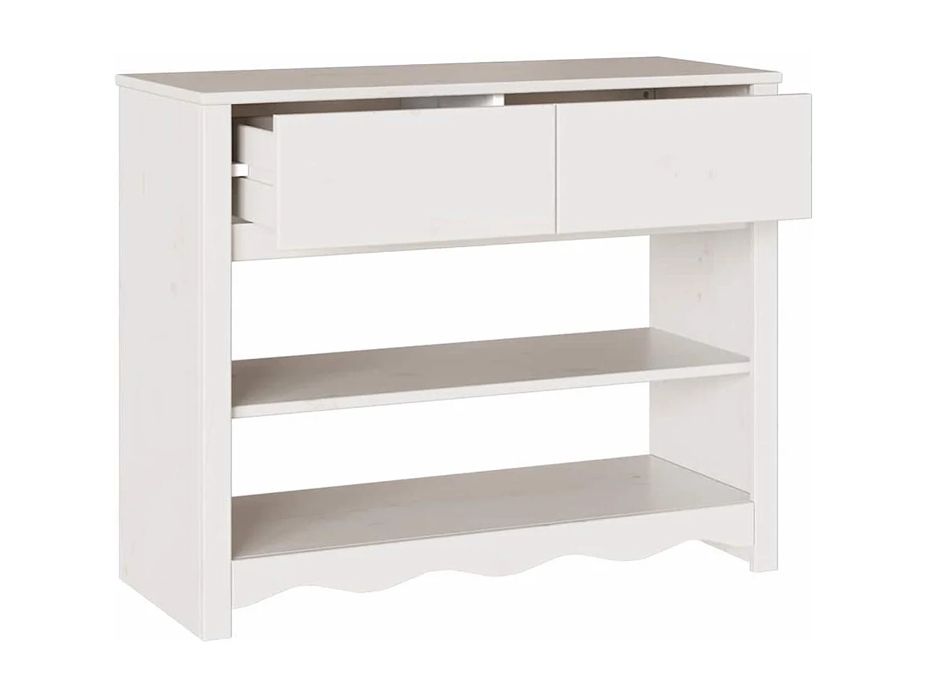 Table console avec tiroir Drammen Blanc 89.5 x 37 x 73 cm