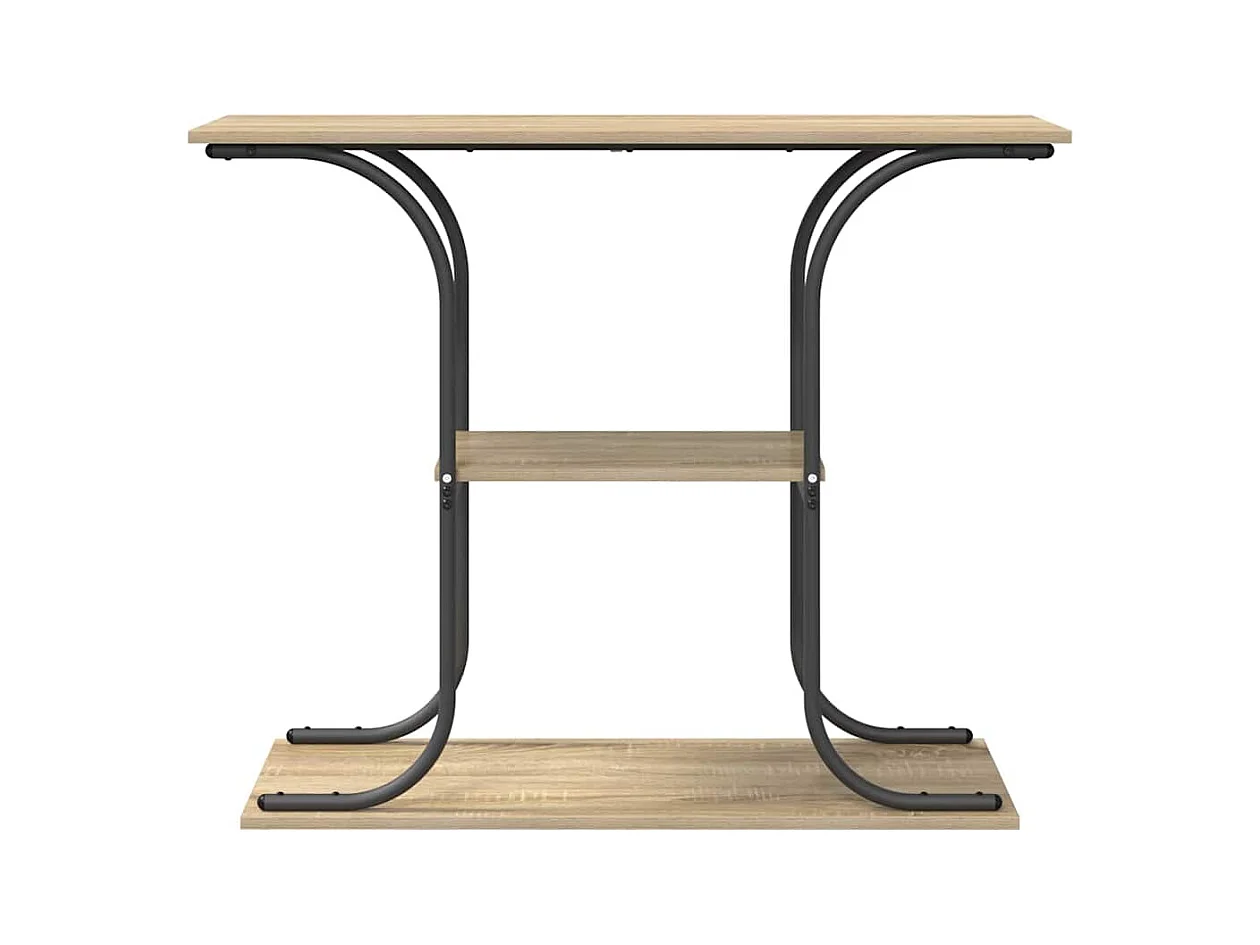 Mesa Consola con estante Roble Sonoma 101 x 35 x 80.5 cm