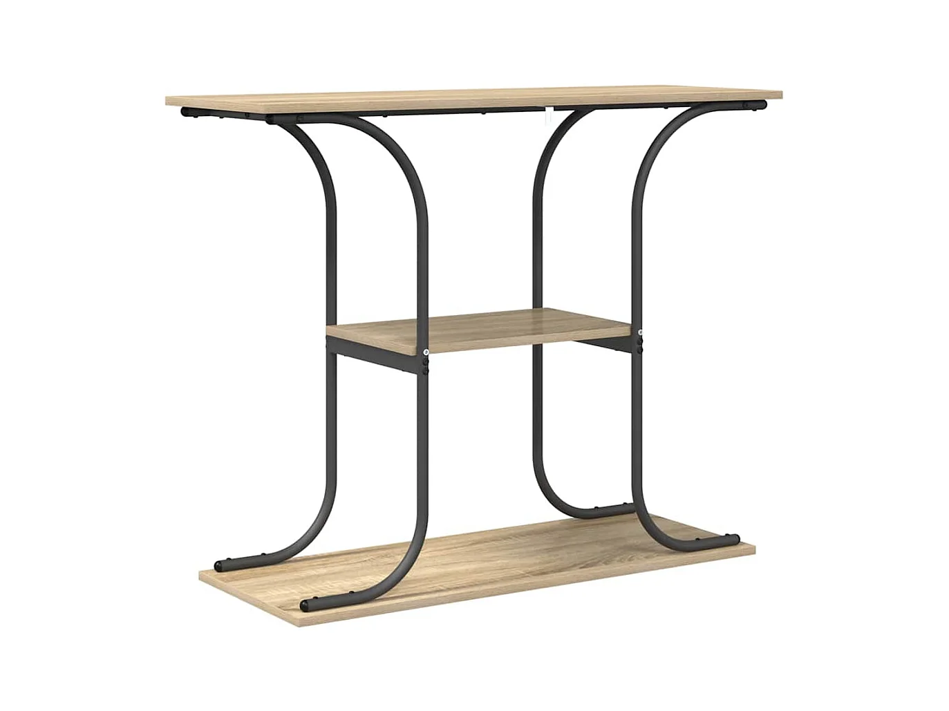 Mesa Consola con estante Roble Sonoma 101 x 35 x 80.5 cm