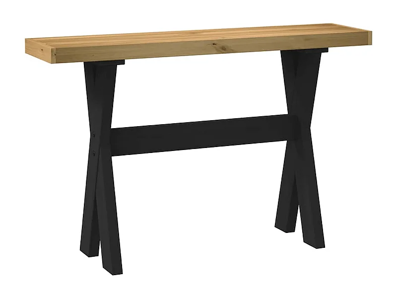 Table console NOAIN pieds en forme de X 120x30x75 cm massif pin