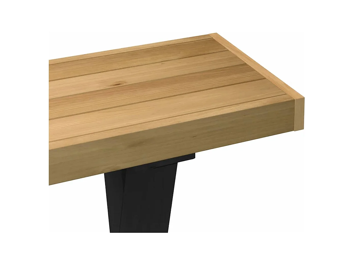 Table console NOAIN pieds en forme de X 120x30x75 cm massif pin