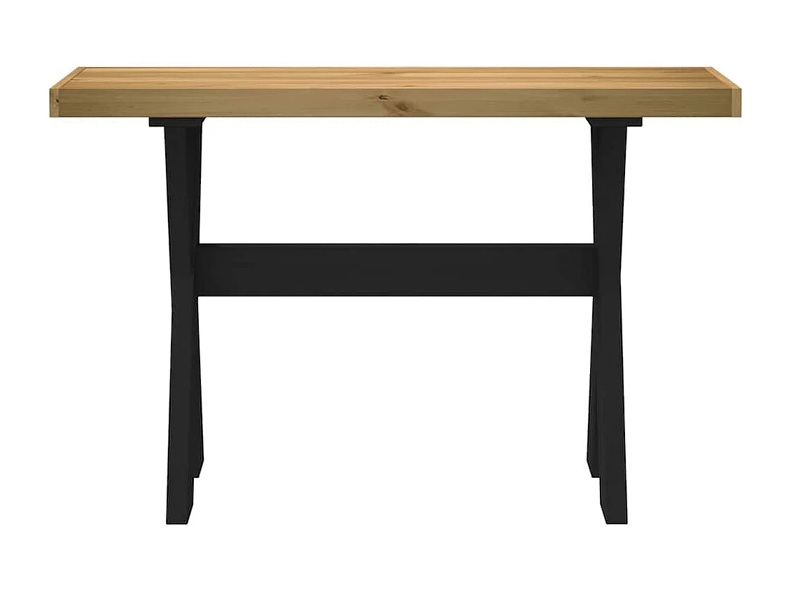 Mesa consola NOAIN patas en X madera maciza pino 120x30x75 cm