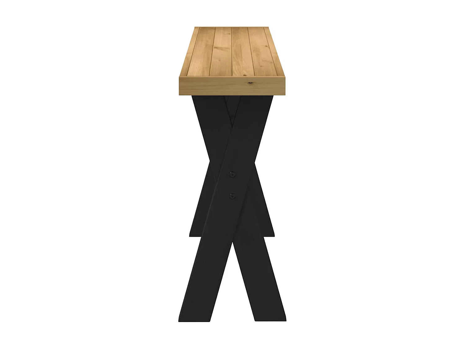 Mesa consola NOAIN patas en X madera maciza pino 120x30x75 cm