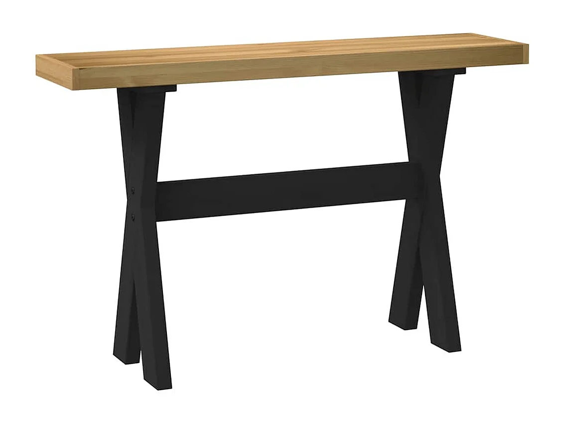 Mesa consola NOAIN patas en X madera maciza pino 120x30x75 cm
