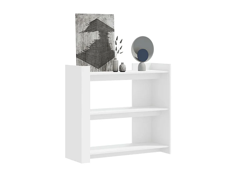 Mesa consola de madera de ingeniería blanca 100x35x90 cm