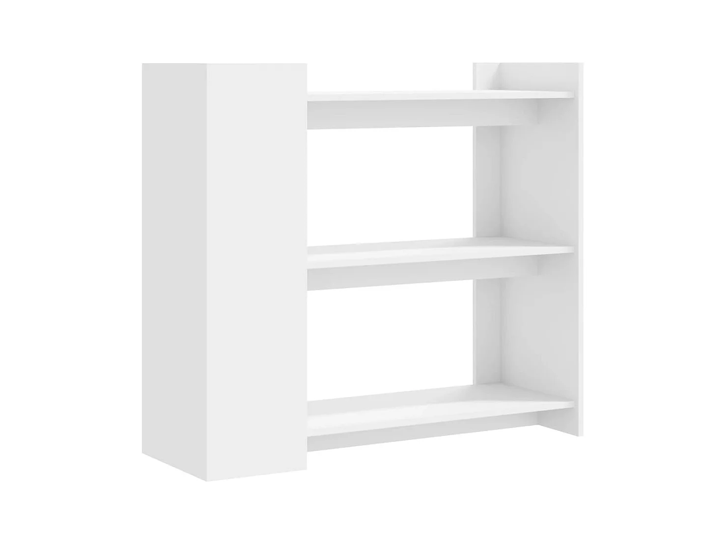 Mesa consola de madera de ingeniería blanca 100x35x90 cm