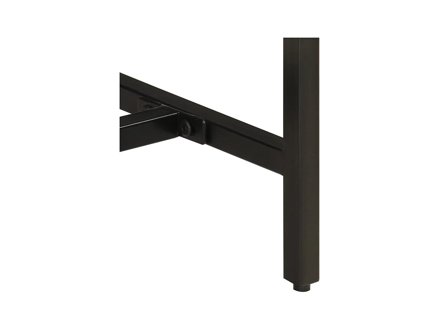 Mesa consola madera maciza mango rugosa y hierro 110x30x75 cm