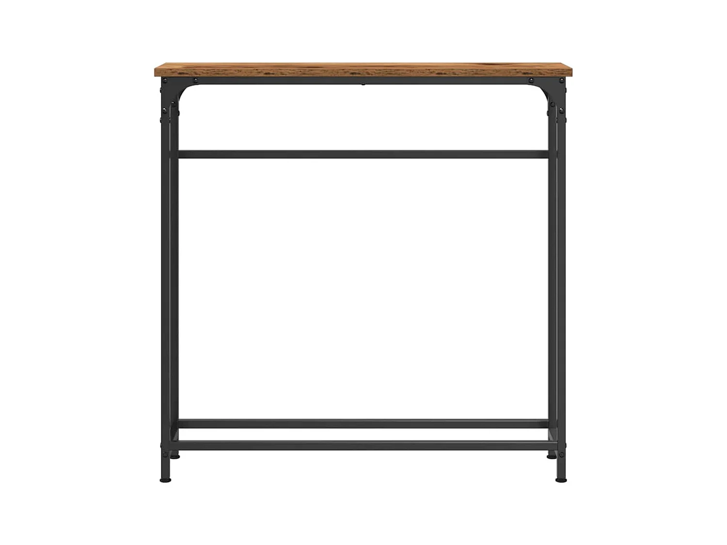 Table Console avec étagère Bois Ancien 75 x 19,5 x 75 cm