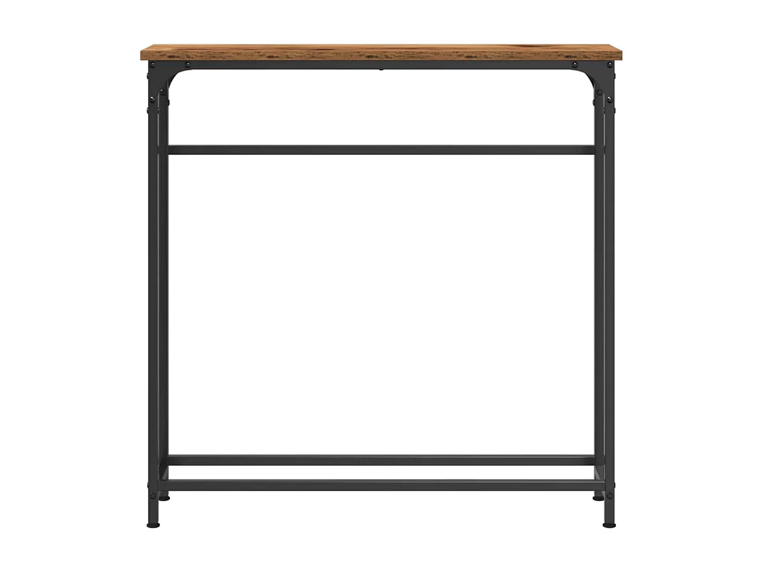 Mesa Console com prateleira Madeira Antiga 75 x 19,5 x 75 cm