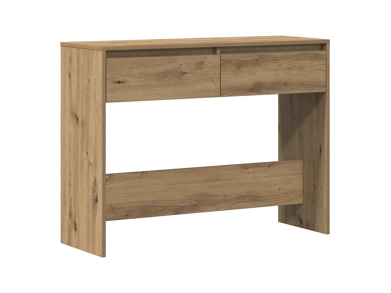Mesa consola madera ingeniería roble artesanal 100x35x76,5 cm