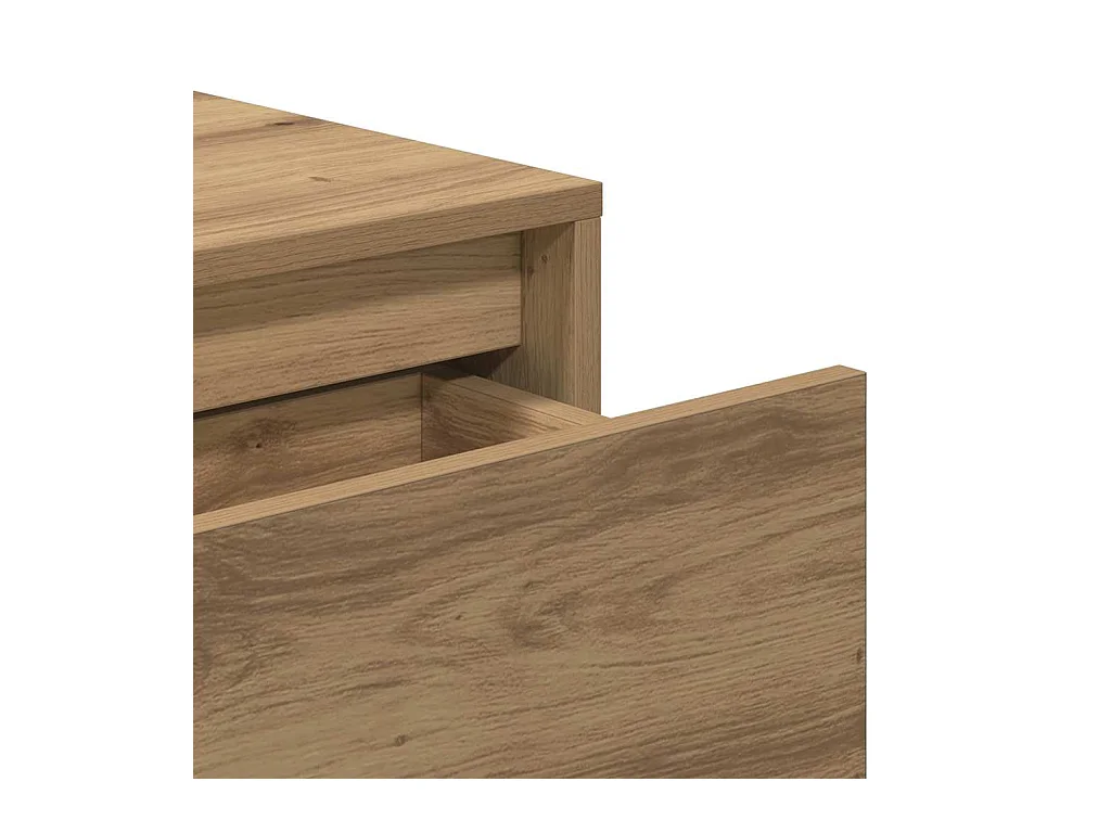 Mesa consola madera ingeniería roble artesanal 100x35x76,5 cm