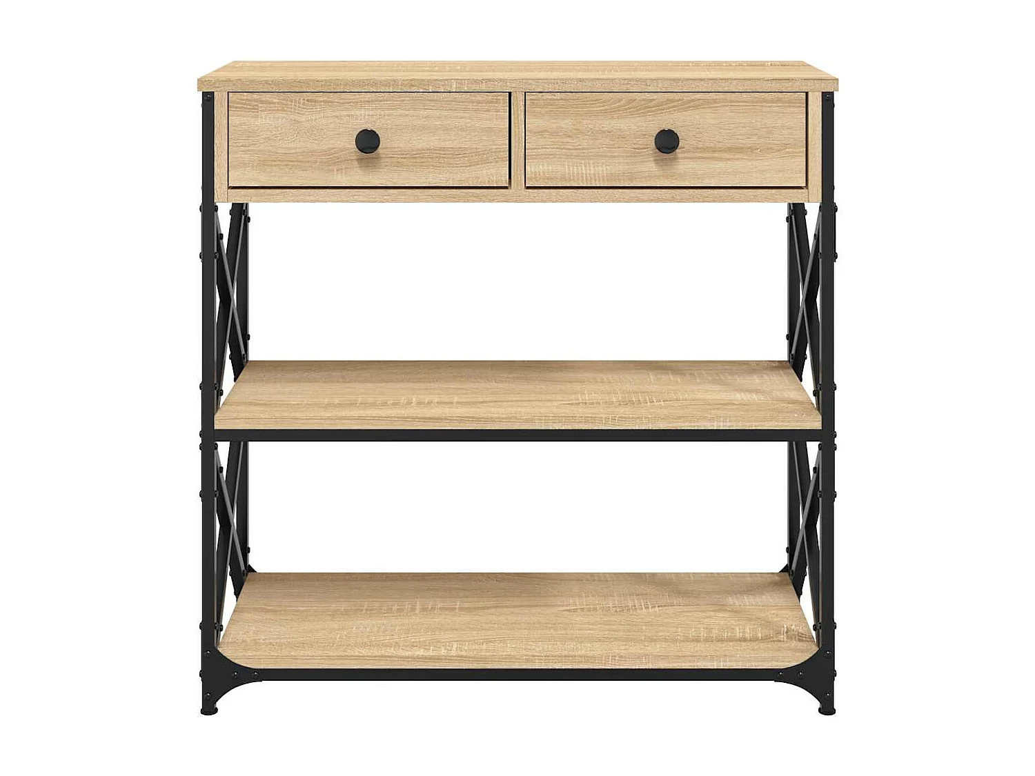 Table console chêne sonoma 75x28x75 cm bois d'ingénierie