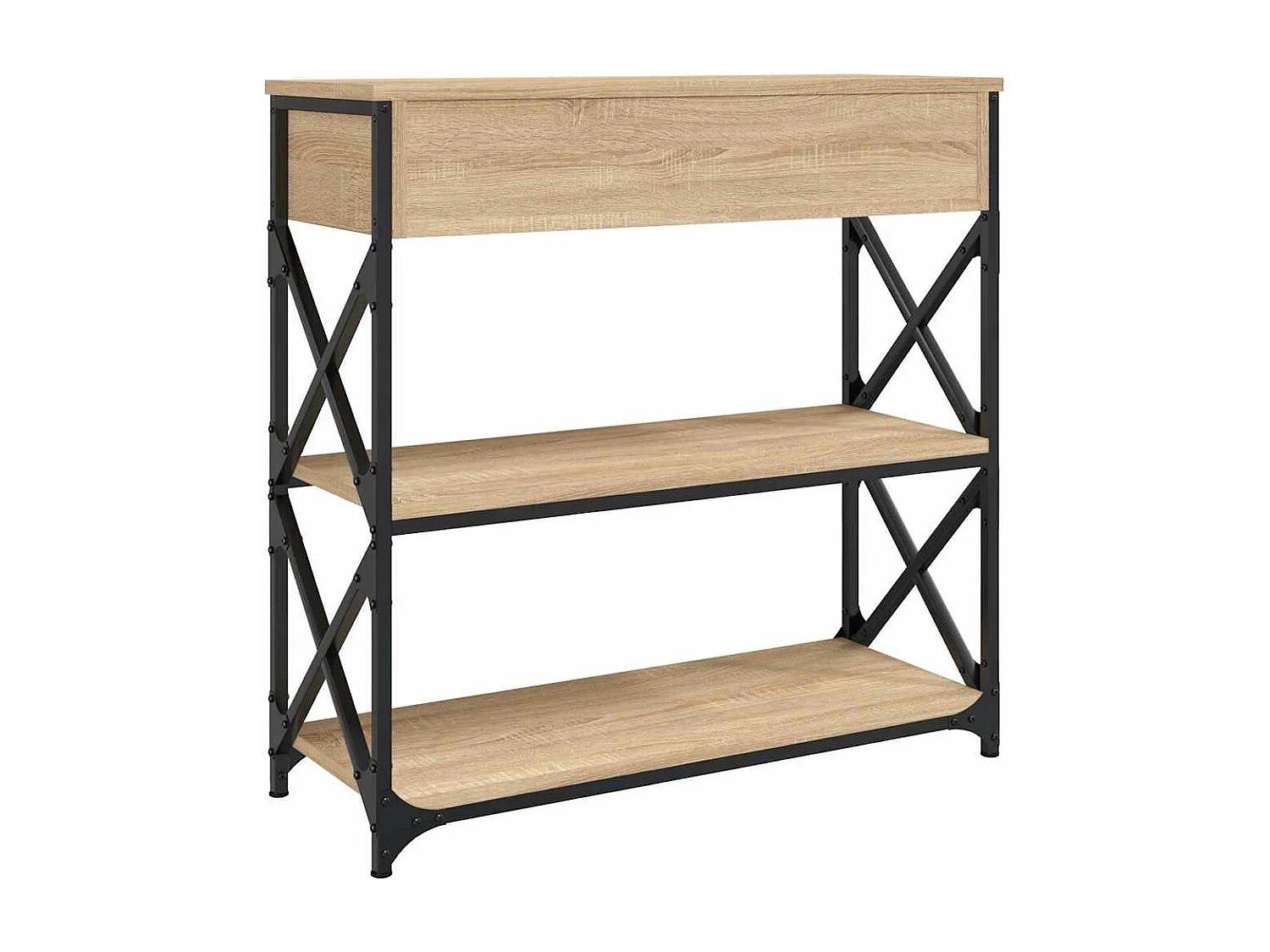 Table console chêne sonoma 75x28x75 cm bois d'ingénierie