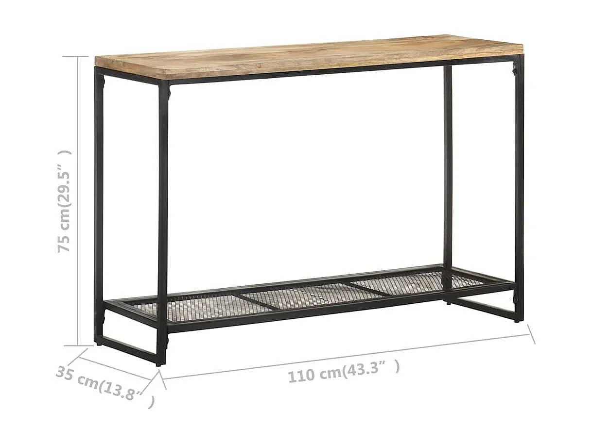Table console 110x35x75 cm Bois de manguier massif
