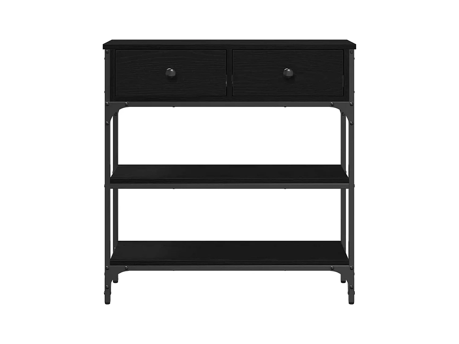 Table Console avec tiroir Chêne noir 72,5 x 25 x 75 cm