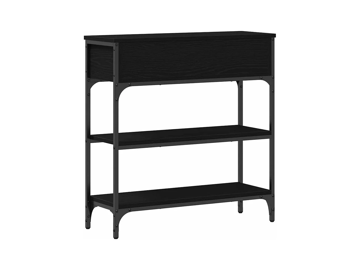 Table Console avec tiroir Chêne noir 72,5 x 25 x 75 cm