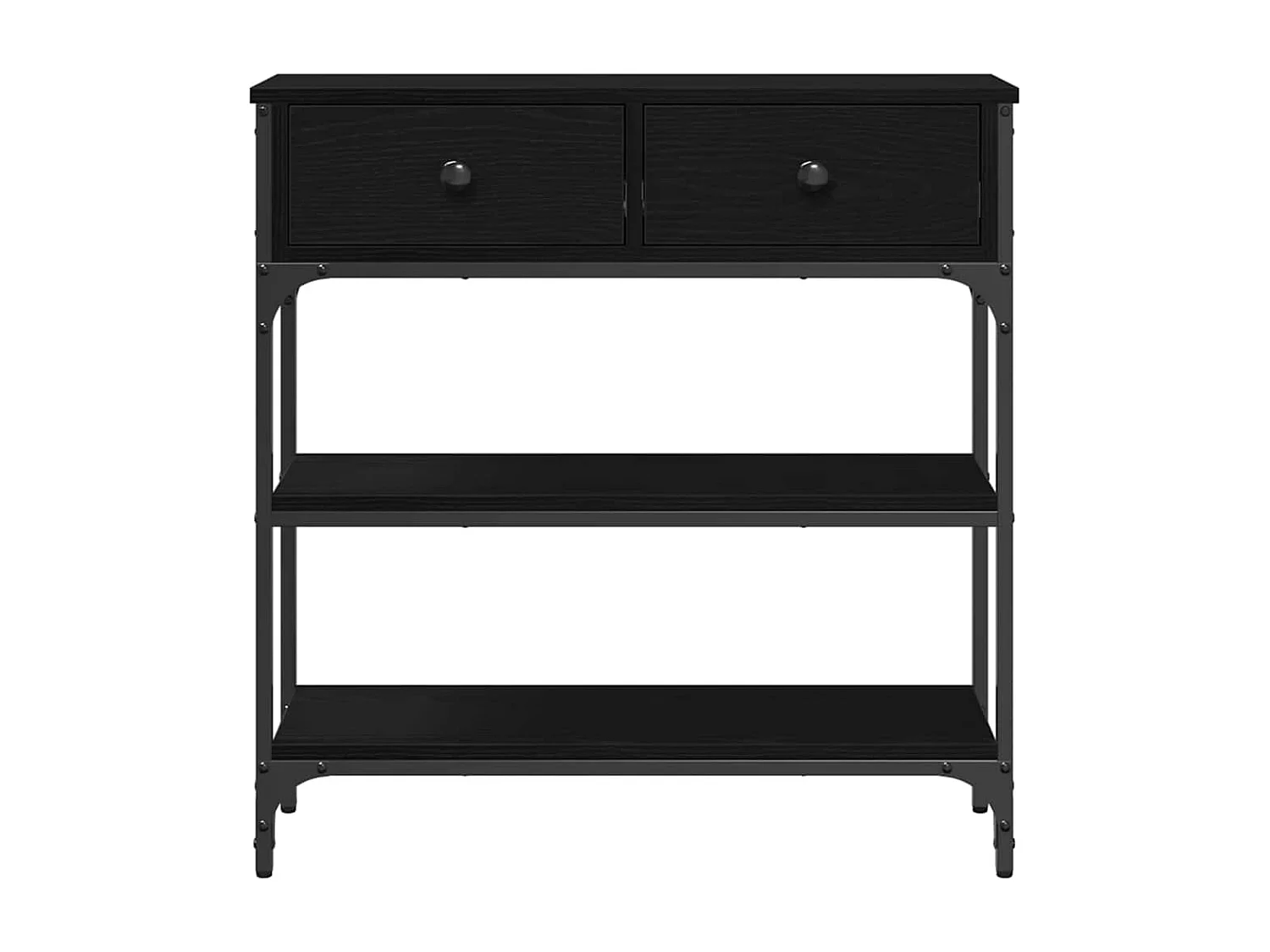 Table Console avec tiroir Chêne noir 72,5 x 25 x 75 cm