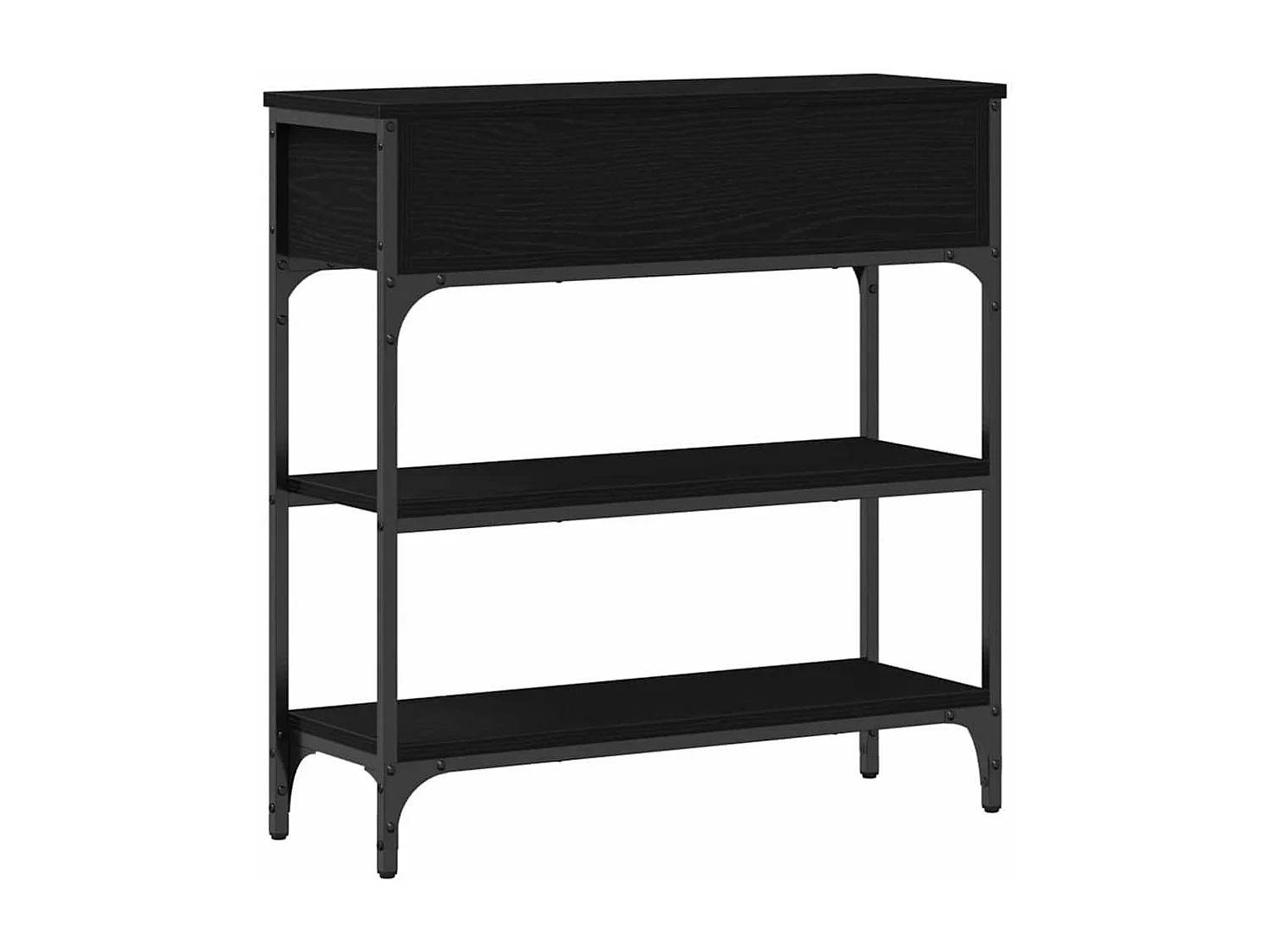 Table Console avec tiroir Chêne noir 72,5 x 25 x 75 cm