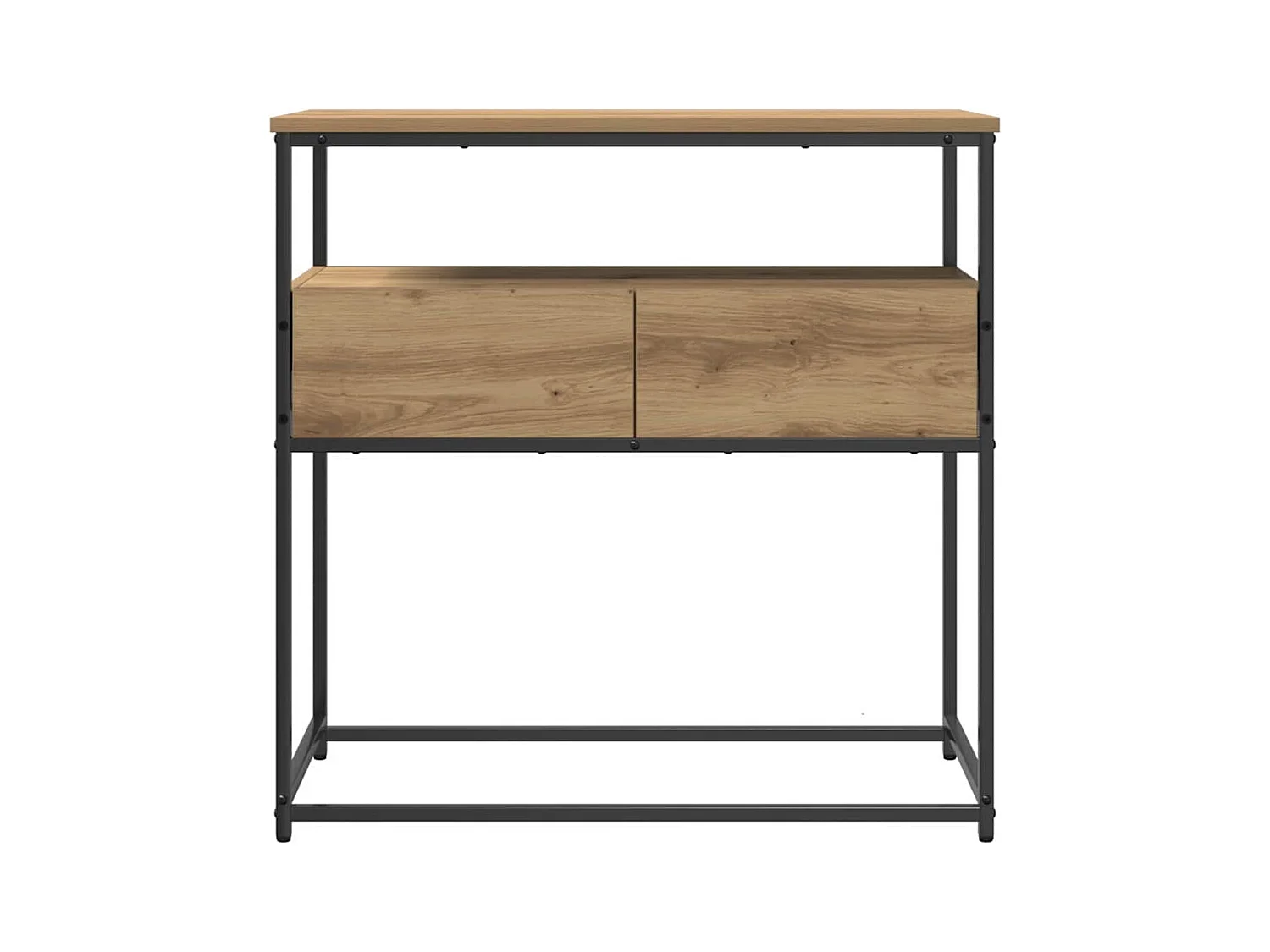 Mesa Consola con cajón Roble artisan 75 x 40 x 75 cm