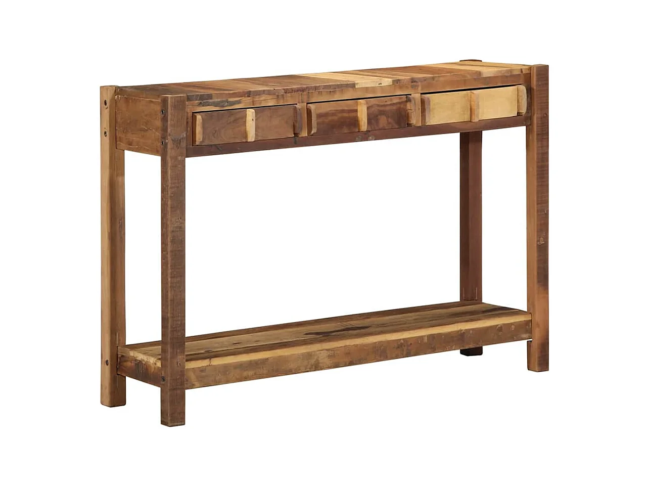 Table console avec tiroir avec stockage Marron 107 x 33 x 76 cm