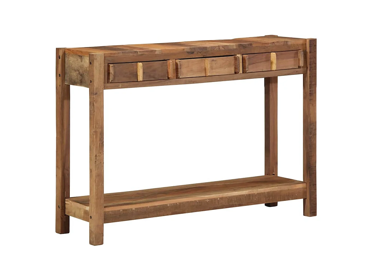 Table console avec tiroir avec stockage Marron 107 x 33 x 76 cm