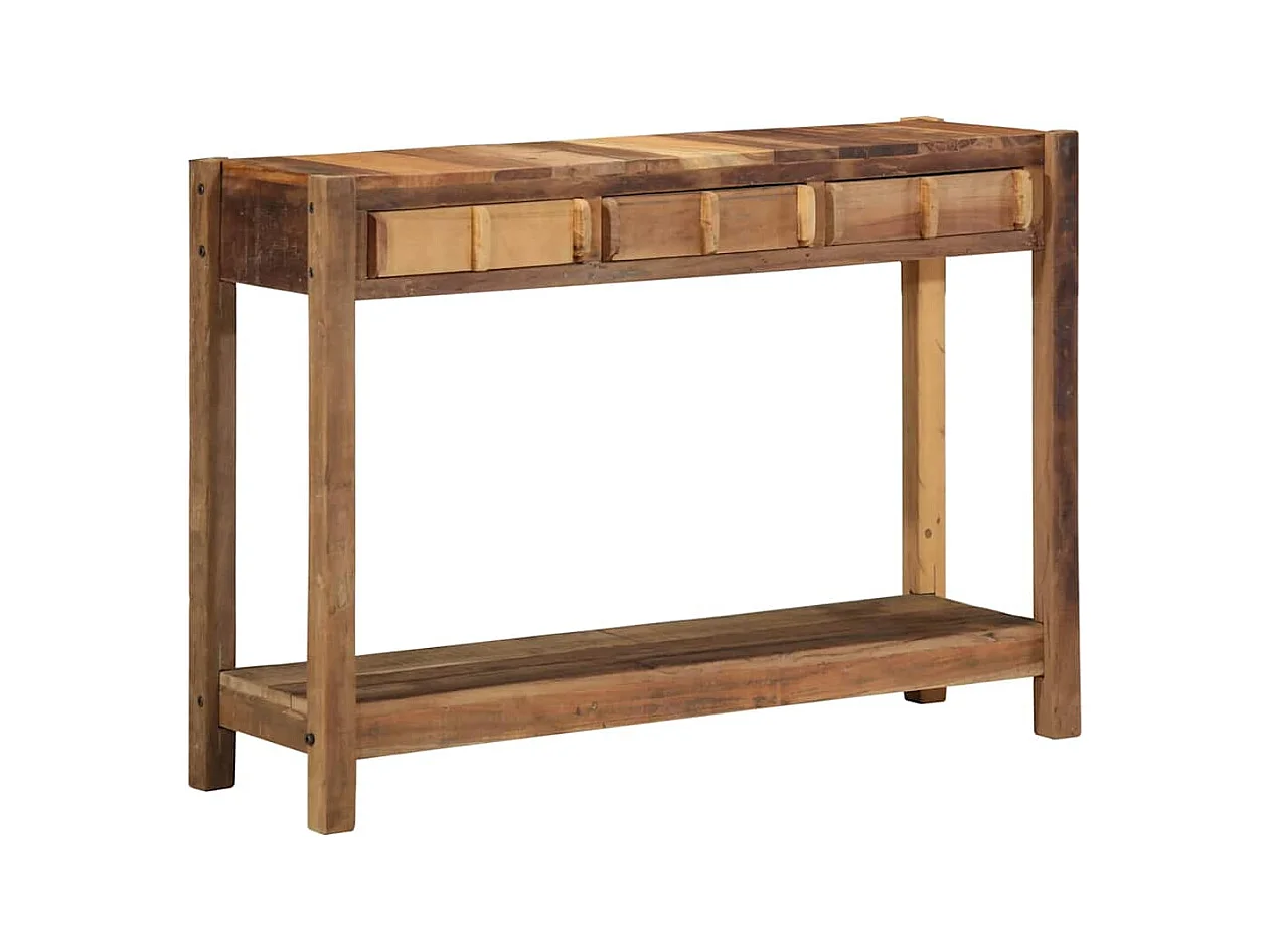 Table console avec tiroir avec stockage Marron 107 x 33 x 76 cm