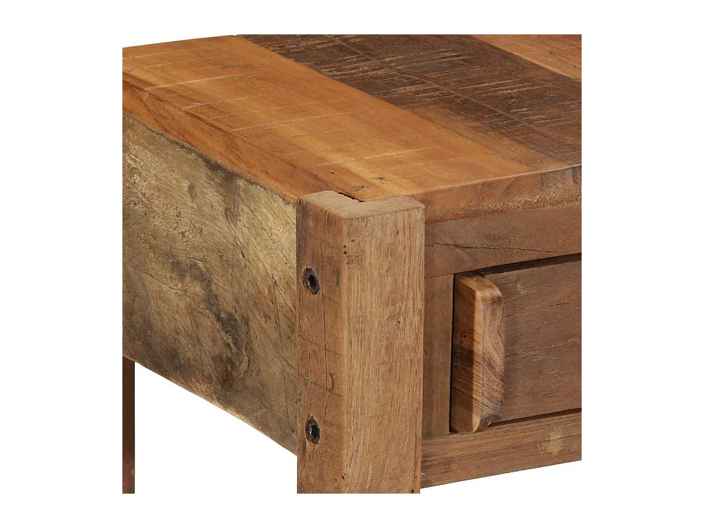 Table console avec tiroir avec stockage Marron 107 x 33 x 76 cm