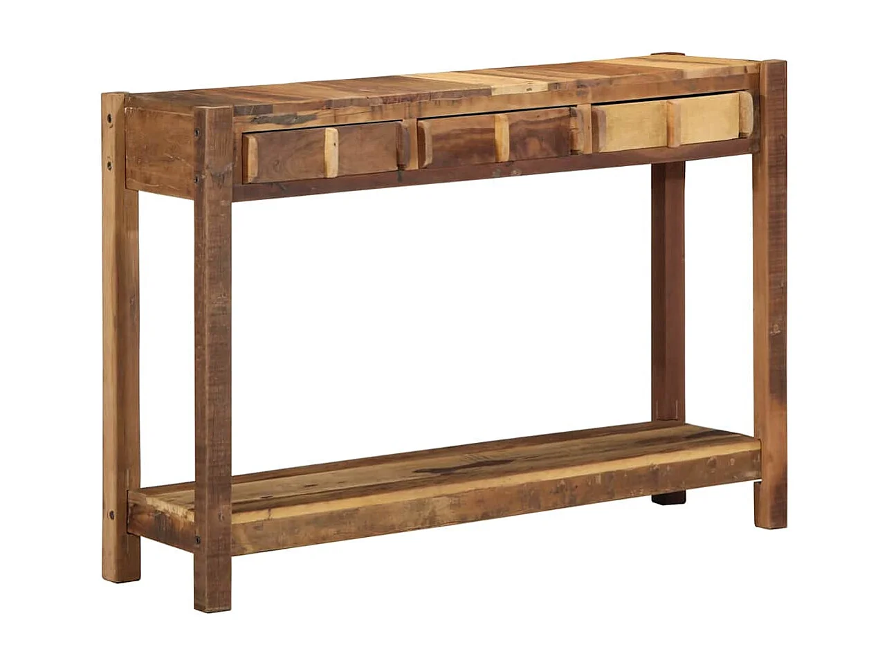 Aparador Castanho 107 x 33 x 76 cm Madeira recuperada maciça