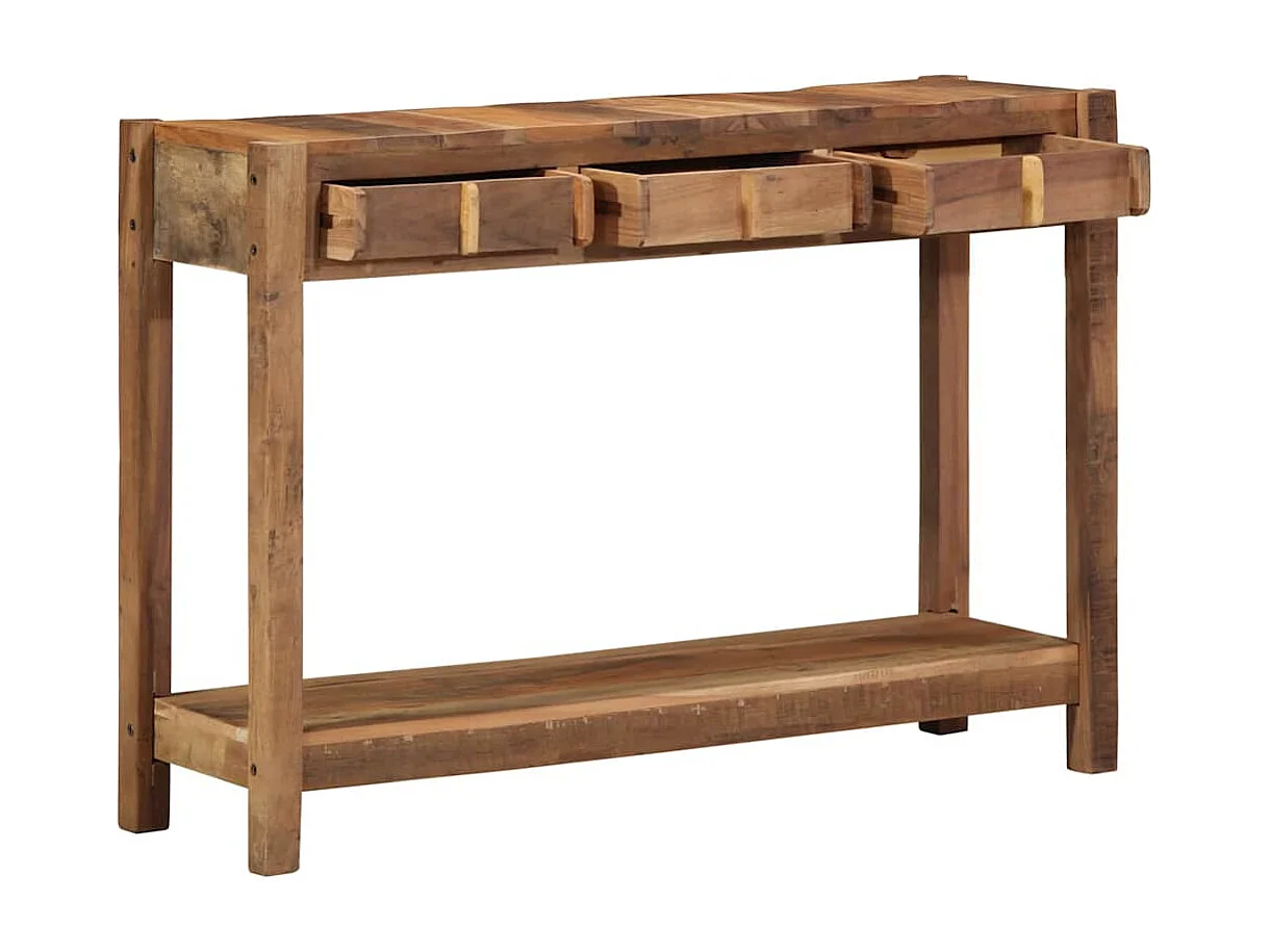 Aparador Castanho 107 x 33 x 76 cm Madeira recuperada maciça