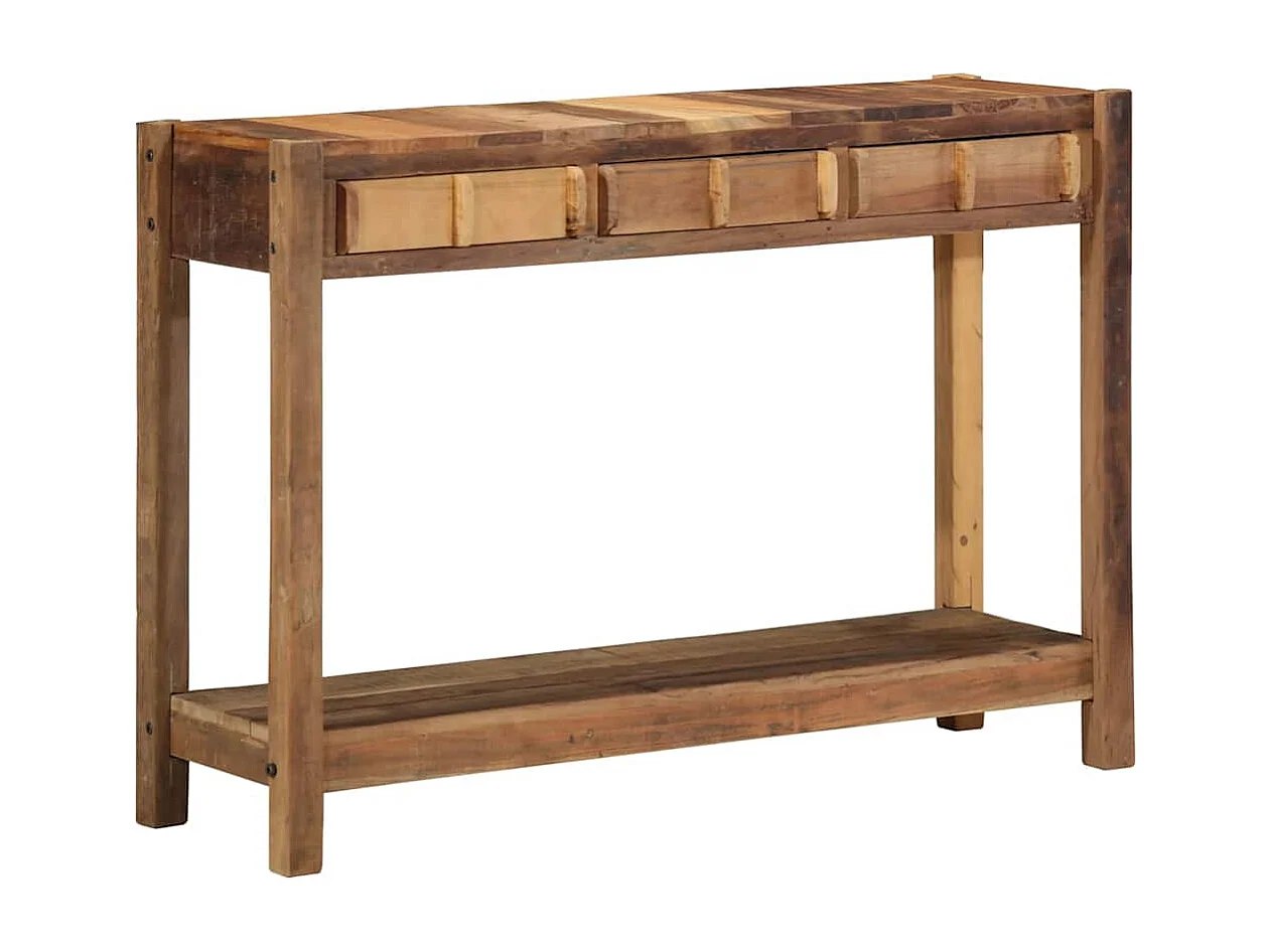 Aparador Castanho 107 x 33 x 76 cm Madeira recuperada maciça