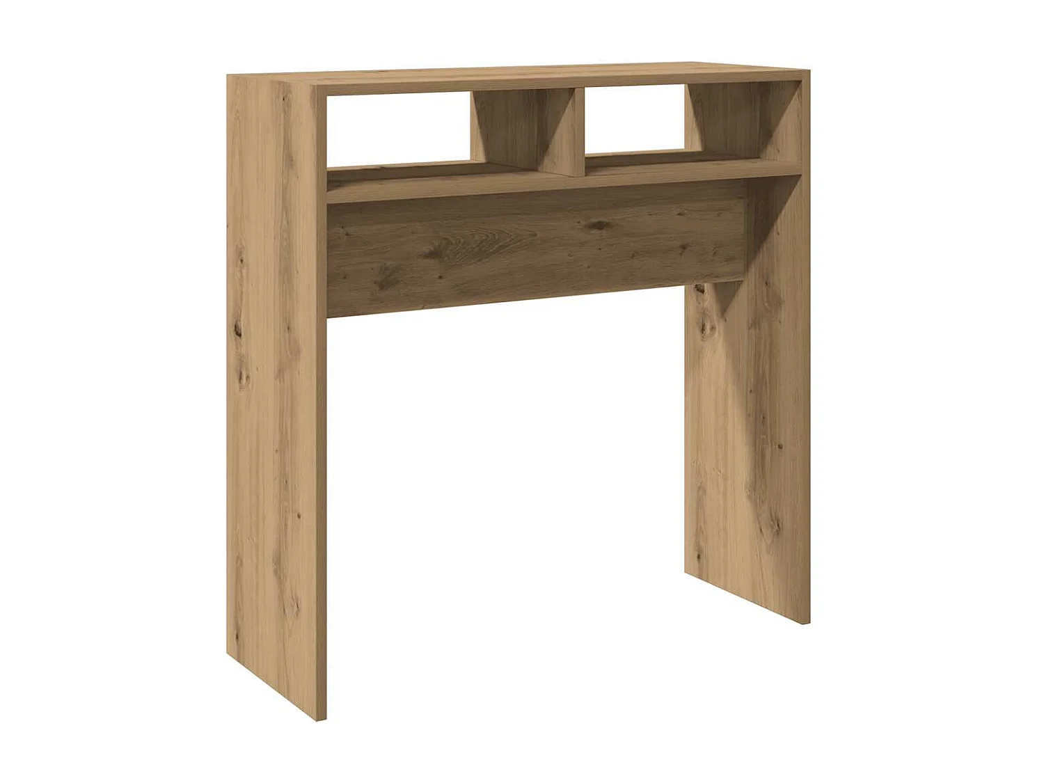 Table console chêne artisanal 78x30x80 cm bois d'ingénierie
