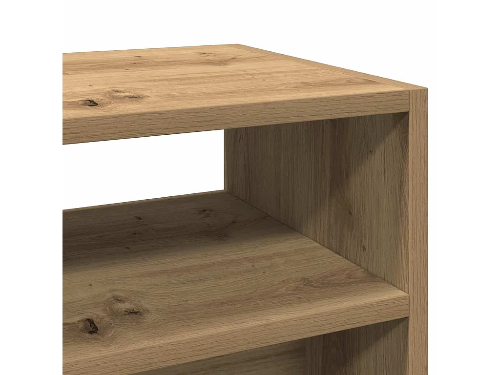 Table console chêne artisanal 78x30x80 cm bois d'ingénierie