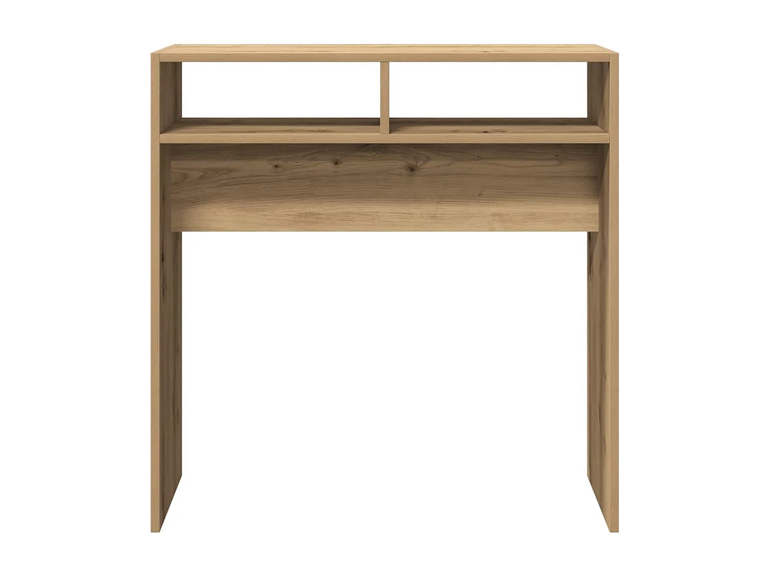 Table console chêne artisanal 78x30x80 cm bois d'ingénierie