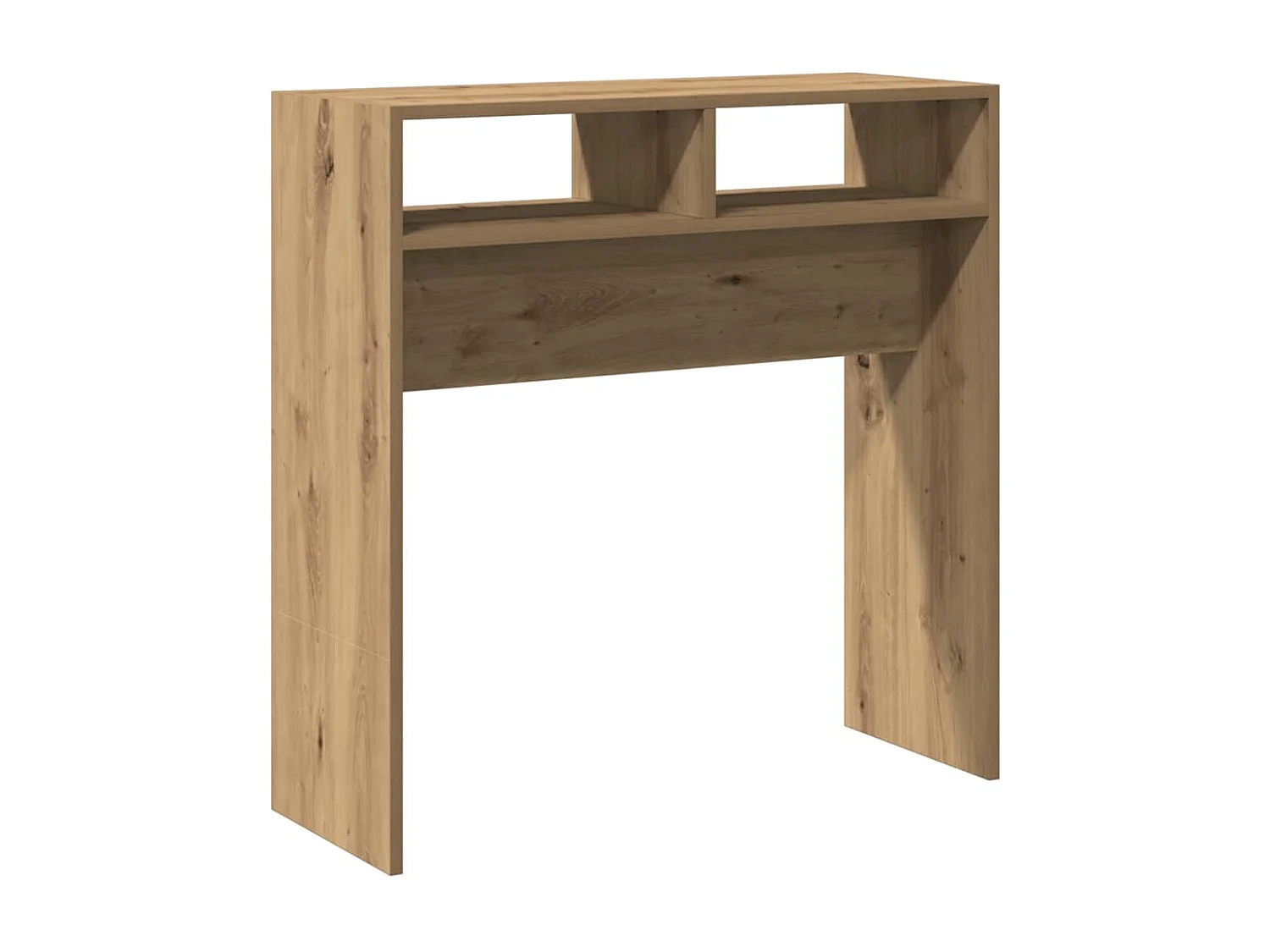 Table console chêne artisanal 78x30x80 cm bois d'ingénierie