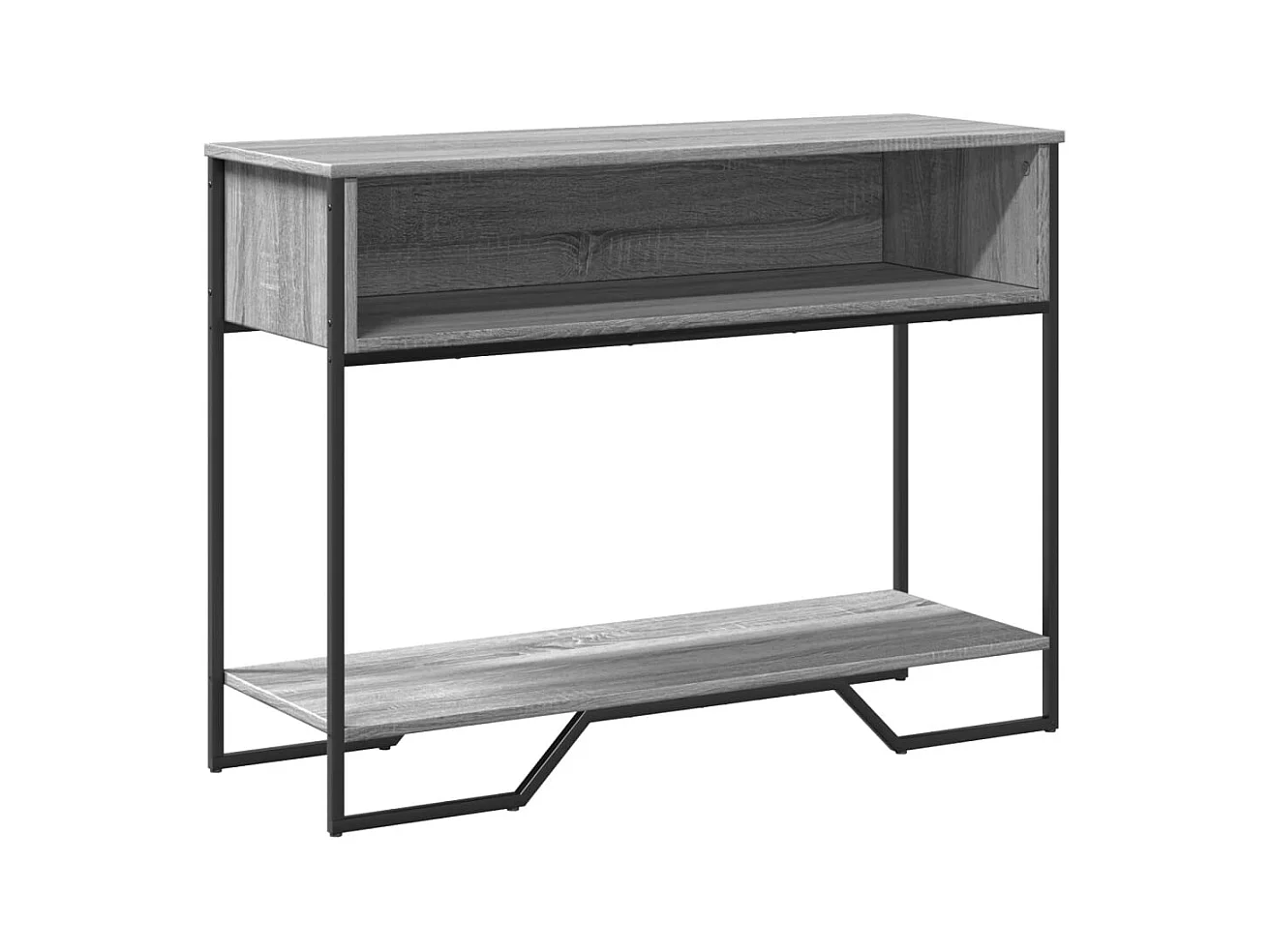 Table console sonoma gris 100x35x74,5 cm bois d'ingénierie