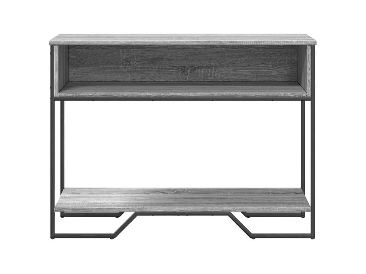 Table console sonoma gris 100x35x74,5 cm bois d'ingénierie