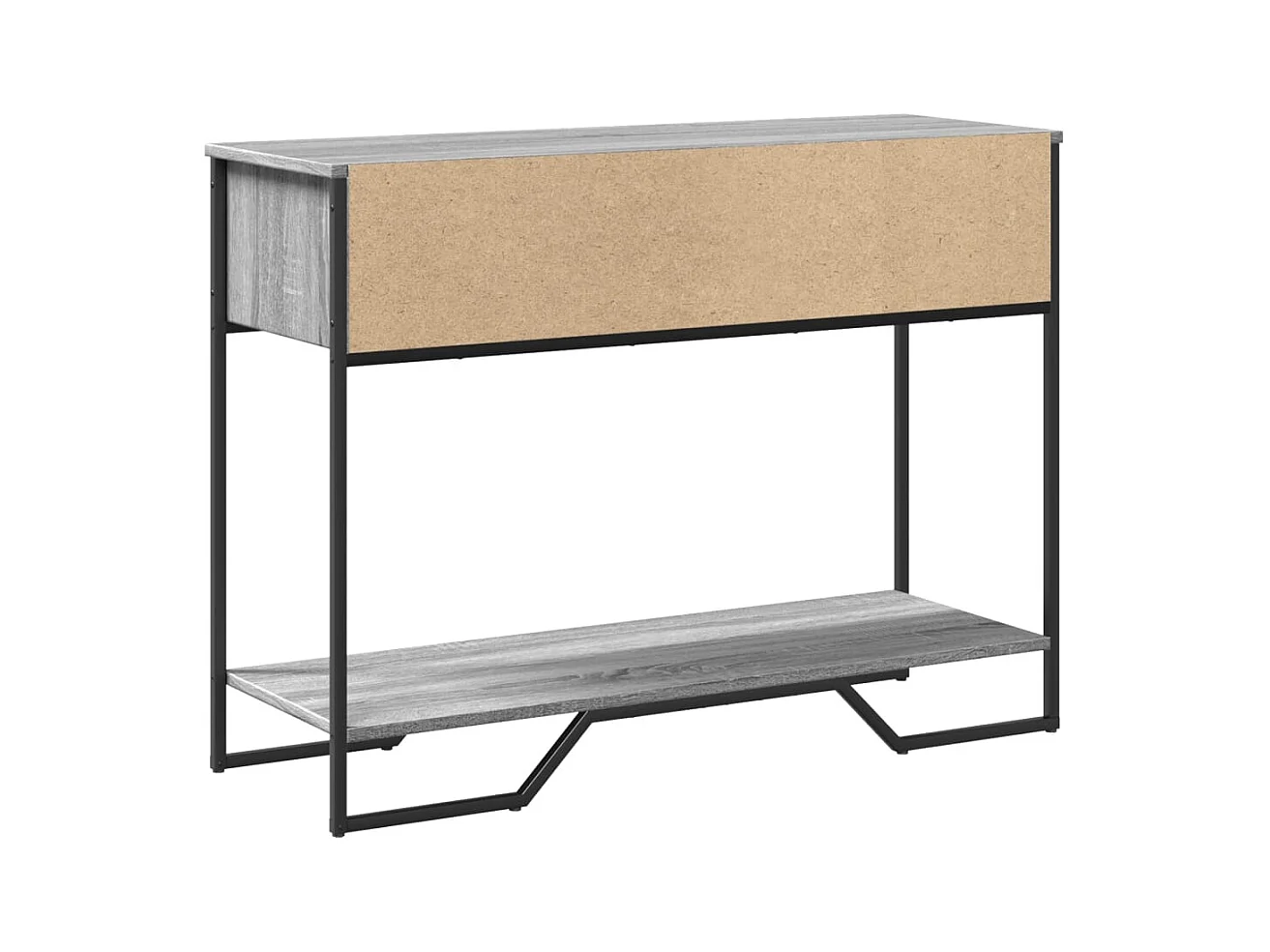 Table console sonoma gris 100x35x74,5 cm bois d'ingénierie