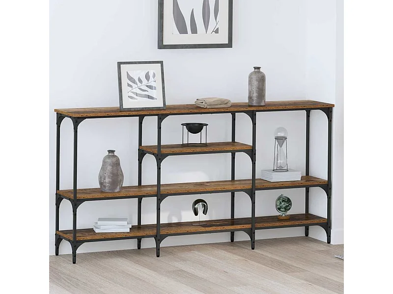 Table console Bois ancien 160 x 29 x 80 cm Bois d'ingénierie