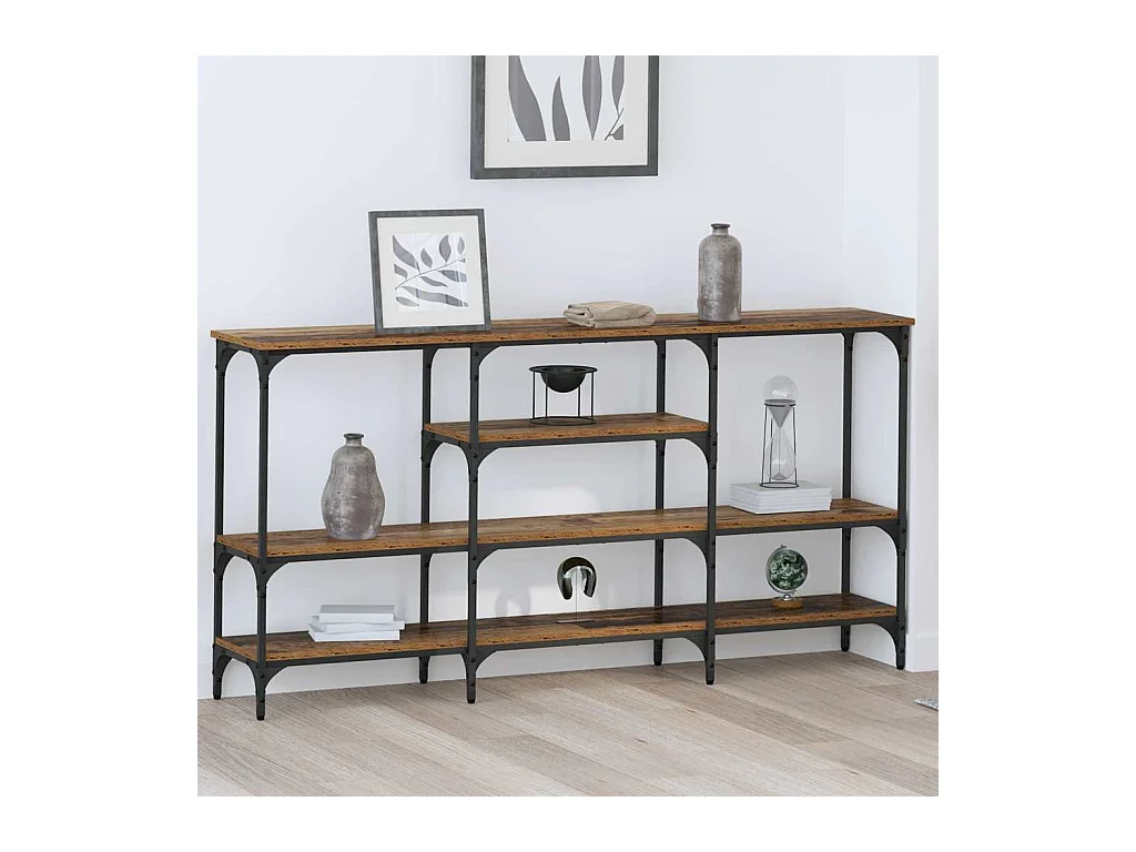 Table console Bois ancien 160 x 29 x 80 cm Bois d'ingénierie