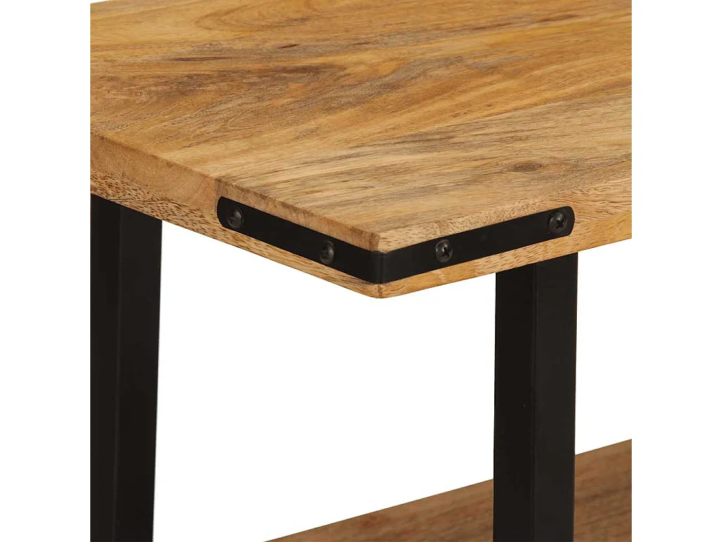 Mesa consola de madera maciza de mango 180x35x70 cm