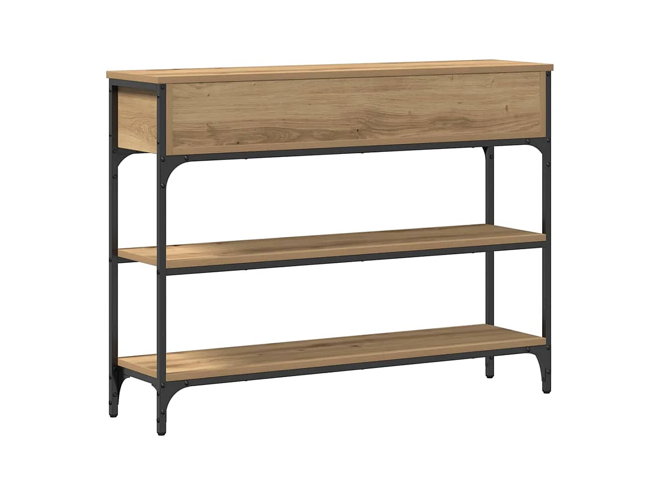 Mesa Consola con cajón Roble artisan 100 x 25 x 75 cm