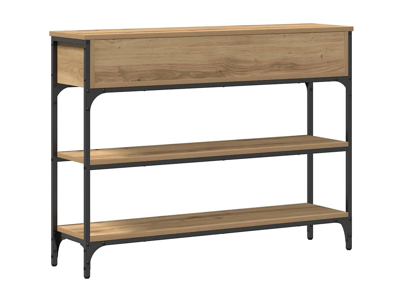 Table Console avec tiroir chêne artisanal 100 x 25 x 75 cm