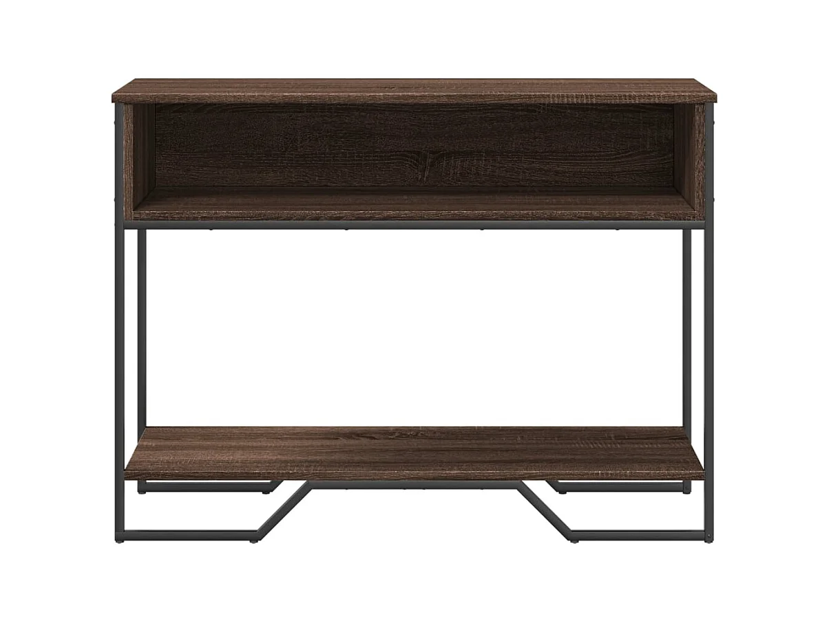 Mesa consola madera de ingeniería marrón roble 100x35x74,5 cm